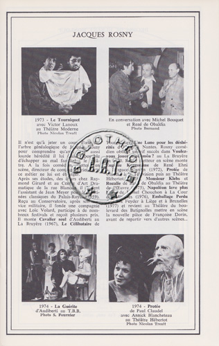 Les programmes de Théatre de l\